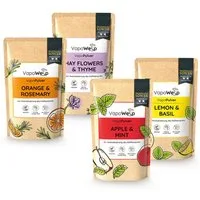VapoWesp Wespennestattrappe Pulver-Set je 100g alle Sorten, hält Wespen und Mücken fern, Orange&Rosemary, Lemon&Basil, HayFlowers&Thyme, Apple&Mint (je 100g)