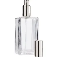 Fantasia Beauty Parfümzerstäuber Tischzerstäuber, Glas-Flasche, eckig, mit Zerstäuberpumpe chromfarben (1 St)