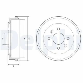 Delphi BREMSTROMMEL Opel Karl