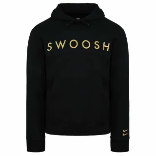 Nike Standard Fit Swoosh Logo Langarm Pullover Schwarzer Herren Hoodie DC2587 010