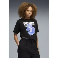PUMA T-Shirt GRAPHICS RELAXED FLOWER TEE lockere Passform, Kurzarm, Rundhalsausschnitt