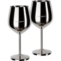 ECHTWERK Tasse Weingläser aus Edelstahl 2tlg., 2-tlg., Edelstahl, bruchsichere Weinkelche, Weingläser Set, Bordeaux-Glas, Burgunder-Glas