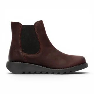 Fly London Damen burgundy Chelsea Wildlederleder-Knöchelstiefel – SALV195
