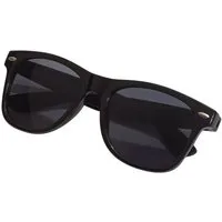 TSB Werk Sonnenbrille 1-10 Sonnenbrille Pilotenbrille Retro Nerd Horn (1-St) Party, Brille, Schwarz, UV Schutz