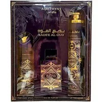 Lattafa Duft-Set Badee Al Oud Ametyst Set EDP 1x + Parfümzerstäuber (leer) Set