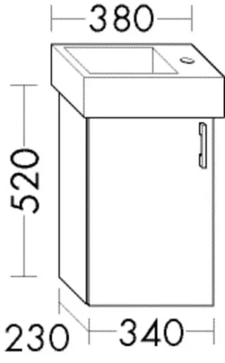 Burgbad WTU.-Schr. Sys30 PG1 Aqua 520x340x230 Eisblau Matt, WZFE034LF5663 WZFE034LF5663