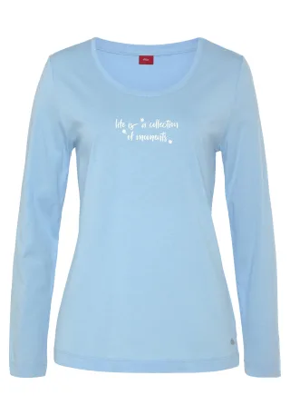s.Oliver LM Langarmshirt blue - Gr. - 34