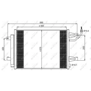 NRF Klimakondensator + Trockner Mitsubishi Colt Smart Forfour