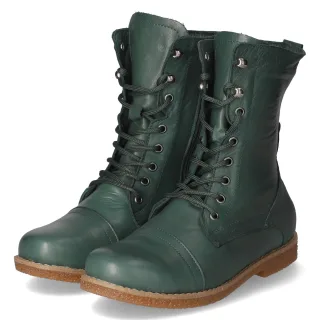 Andrea Conti Schnürstiefeletten  Grün - Gr. 36 -  Textil