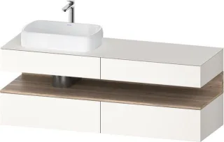 Duravit Qatego Konsolenwaschtischunterbau wandhängend Weiß Supermatt 1600x550x600 mm - QA47770558400 QA4777055840000