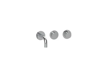 Herzbach MODUL7 PUSH Thermostat Waschtisch-Wandbatterie Farbset 160mm Chrom, 70.701603.1.01 70.701603.1.01