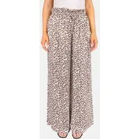 Seasons of April Palazzohose PENELOPE (1-tlg) Leo Hose Damen, Weit, aus Satin, Animal Print, Palazzo Penelope