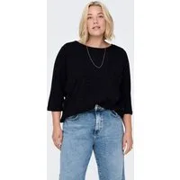 ONLY CARMAKOMA 3/4-Arm-Shirt CARMARTHA 3/4 TOP Kunstfaser, loose fit