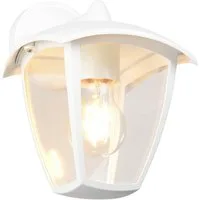 TRIO Leuchten Außen-Wandleuchte VENTA, Laterne Hauswand Fassadenbeleuchtung, exkl 1x E27 max 10W, IP44, Leuchtmittel wechselbar, warmweiß - kaltweiß, Wandlampe Laternen-Optik, abwärts gerichtet, Schirm Kunststoff