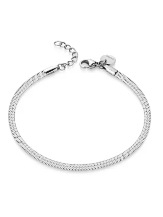 Zeeme Stainless Steel Armband Stahl glanz 18 + 2 cm