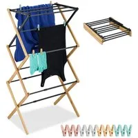 relaxdays Wäscheständer Klappbarer Wäscheständer