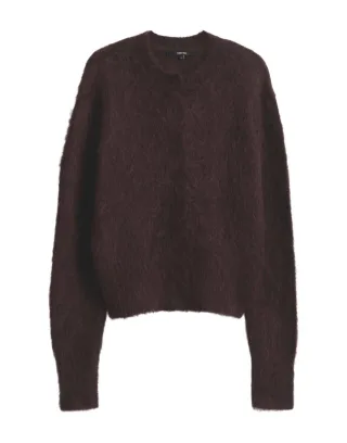 someday - Flauschige Strickjacke - Tulinda lila - Gr. - 36