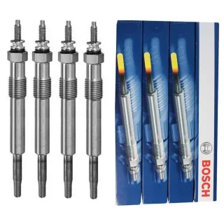 4 Bosch Gl?hkerzen GLP024 Ford Fiesta IV Transit Focus II Galaxy Mondeo IV 1
