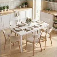 HOMCOM Esstisch Esszimmertisch für Küche (1 Tisch, 1-St., 1 Tisch), Ausziehbar von 80 auf 120 cm, platzsparend, stabil