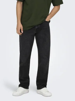 ONLY&SONS - ONSEDGE STRAIGHT BLACK 6985 TAI DNM NOOS Black Denim - Gr. - 32