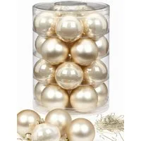 MAGIC by Inge Weihnachtsbaumkugel Weihnachtskugeln Champagne 20 Stk 6cm + Haken