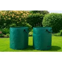 Gardissimo Gartensack 2 er Set Gartenabfallsack je 272 Liter Laubsack, für Gartenabfall, 272 l, (Spar-Set, 2-tlg., 2er Set), wetterfest mit Tragegriffen und Stabilationsringen