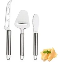 TUWENA Käsemesser 3 Stück Käsemesser Set, Käseschneider aus Edelstahl, Käse Werkzeuge