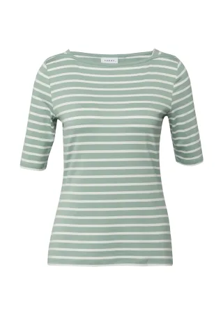 comma - T-Shirt creme|petrol - Gr. - 36