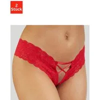 petite fleur gold Panty-Ouvert (Packung, 2 Stück) im günstigen Doppelpack, mit edlen Schnürungen, Reizwäsche
