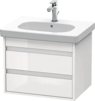 Duravit Ketho Waschtischunterbau wandhängend Weiß Hochglanz 600x455x480 mm - KT665002222 KT665002222