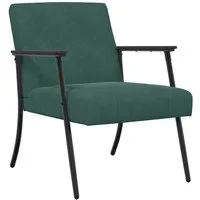 vidaXL Sessel Sessel Dunkelgrün 59 x 75 x 78 cm Samt (1-St)