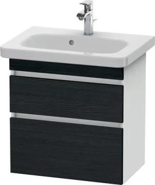 Duravit DuraStyle Waschtischunterbau wandhängend Eiche Schwarz & Weiß Matt 580x368x610 mm - DS647901 DS647901618