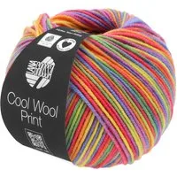 LANA GROSSA COOL WOOL PRINT Häkelwolle, 160 m (pflegeleichtes Strickgarn aus extrafeiner Merinowolle), 50 g