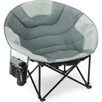 TLGREEN Campingstuhl Moonchair XXL Klappbarer Campingstuhl (150KG Belastbar, Atmungsaktives Netzgewebe, Mit Seitentasche & Tragetasche), Rutschfest, Outdoor Klappstuhl für Garten, Balkon, Angeln, Strand