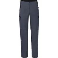 Bergson Outdoorhose VALLI zip-off Damen Radhose, robust elastisch, Langgrößen, grau/blau