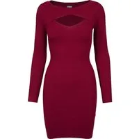 URBAN CLASSICS Shirtkleid Urban Classics Damen Ladies Cut Out Dress (1-tlg)