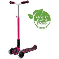 Globber Dreiradscooter 667-110 GLOBBER ACE LIGHTS fuchsia pink, mit Leuchtrollen
