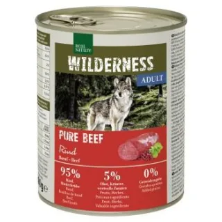 REAL NATURE WILDERNESS Nassfutter Hund, Adult, Pure Beef 24x800 g