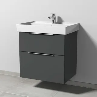 Sanipa 3way Waschtischunterbau zu Villeroy & Boch Collaro Waschtisch mit 2 Auszügen, Anthrazit-Matt UM83522