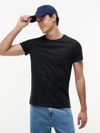 Tommy Jeans (PVH Group) - TJM XSLIM JERSEY TEE TOMMY BLACK - Gr. - XXL