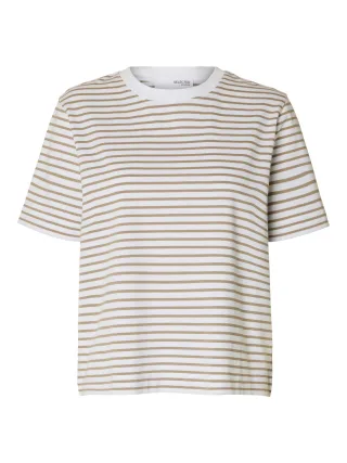SELECTED WOMEN - SLFESSENTIAL SS STRIPED BOXY TEE NOOS - Gr. - XXL