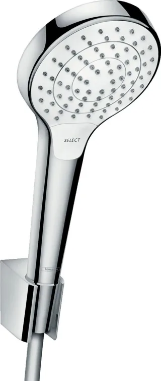 Hansgrohe Brausehalterset Croma Select S 110 Vario EcoSm mit Brauseschlauch weiß/chrom,28094400 28094400