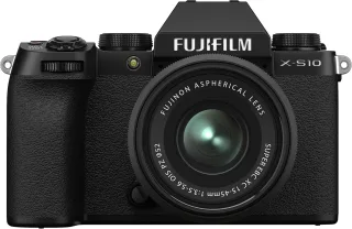Fujifilm X-S10 [26.1MP Live View 3"] schwarz inkl. XC 15-45mm 3.5-5.6 OIS PZ Objektiv