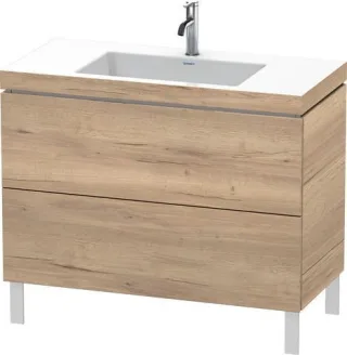 Duravit L-Cube Waschtisch-Set cbonded bodenstehend 1000x480x698 Ei Marmoriert LC6938O5555