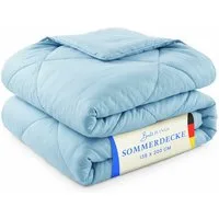 Bestlivings Microfaserbettdecke für den Sommer, Füllung: Polyester, Bezug: Polyester, leicht, samtig-weich, waschbar bis 60 °C, ohne Bettbezug nutzbar