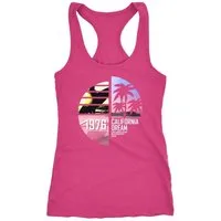Neverless Tanktop Damen Tank-Top California Surfing Palmen Summer Racerback-Tank