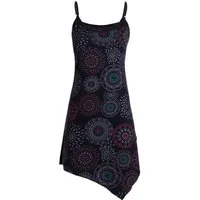 Vishes Minikleid Kurze Damen Sommer-Kleider Spagettiträger-Kleid Zipfel-Kleid Goa, Boho, Hippie Style