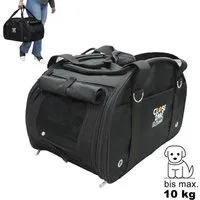 Eichhorn Kinderwagen Tiertransporttasche Close2Me Travel Deluxe Haustier-Tragetasche bis 10,00 kg, mit extra viel Platz, gepolstertem Liegepad und 2x Anleinmöglichkeit