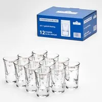 van Well Schnapsglas Stamper Dublino 2cl Rotring geeicht, 12 Stück, 12-tlg., Glas, geeicht, Rotring