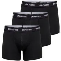 ONLY & SONS Trunk ONSFITZ SOLID BLACK TRUNK 3PACK3854 NOOS (Packung, 3-St)